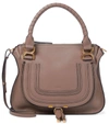Chloé Marcie Medium Textured-leather Tote In Desert Taupe