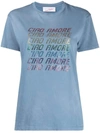 Giada Benincasa Embellished Slogan T-shirt In Denim