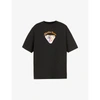 MARTINE ROSE BRITTLE GRAPHIC-PRINT COTTON-JERSEY T-SHIRT,R03760305