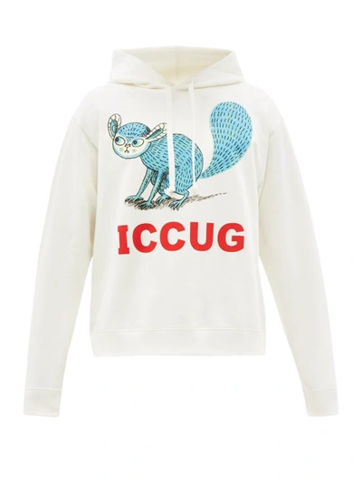 Gucci X Freya Hartas Animal-print Hooded Sweatshirt In Nude & Neutrals