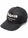 Alexander Mcqueen Graffiti Logo Nylon Baseball Cap In Nero