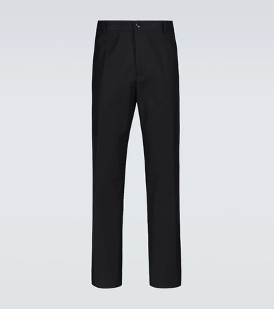 Loro Piana Cotton And Wool Chino Pants In Blue