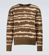 Nanushka Virote Fluffy Jacquard Knit Sweater In Brown
