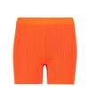 Jacquemus Le Splash Arancia Ribbed-knit Shorts In Orange