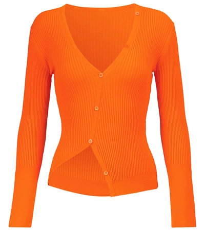 Jacquemus Le Cardigan Tordu Cardigan In Orange