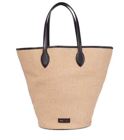 Khaite Osa Medium Raffia Shopper Tote Bag In Natural