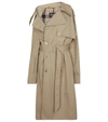 Balenciaga Asymmetric Cotton-gabardine Trench Coat In Beige