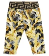 VERSACE BABY PRINTED STRETCH-COTTON LEGGINGS,P00588307