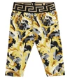 Versace Baby Printed Stretch-cotton Leggings In Multicoloured