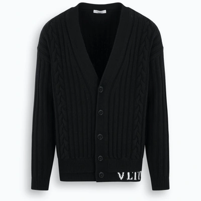 Valentino Black Wool Cardigan