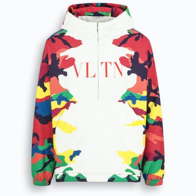 Valentino Camouflage-print Hooded Jacket In Multi-colored