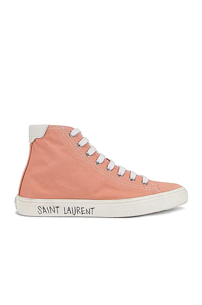 Saint Laurent 10mm Malibu Cotton Canvas Sneakers In Pink