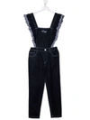 PHILOSOPHY DI LORENZO SERAFINI TEEN SCALLOP-LACE DUNGAREES