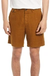 Billy Reid Moore Linen Shorts In Billys Brown