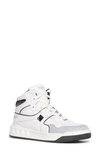 Valentino Rockstud Printed Faux Leather High-top Sneakers In White