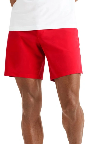 Rhone Flat Front Resort Shorts In Rosso