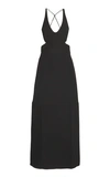 VICTORIA BECKHAM WOMEN'S CUTOUT JERSEY MAXI DRESS