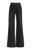 PACO RABANNE WOMEN'S RIGID HIGH-RISE FLARED LEG JEANS