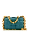 Bottega Veneta The Chain Cassette Bag In Intrecciato Lambskin In Blue