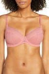 Chantelle Lingerie Parisian Allure Unlined Plunge Underwire Bra In Rose Tutu