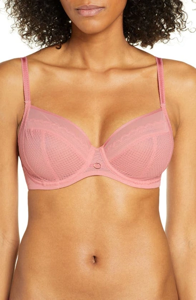 Chantelle Lingerie Parisian Allure Unlined Plunge Underwire Bra In Rose Tutu