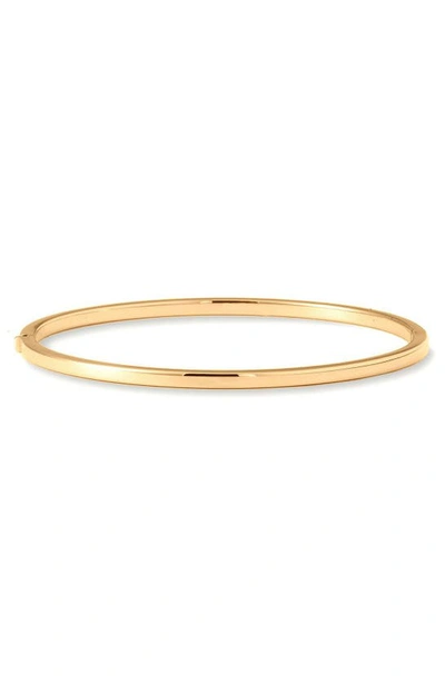 Roberto Coin Thin 18k Gold Oval Bangle In Yellow Gold