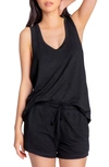 Pj Salvage Scoop Neck Sleep Tank In Black