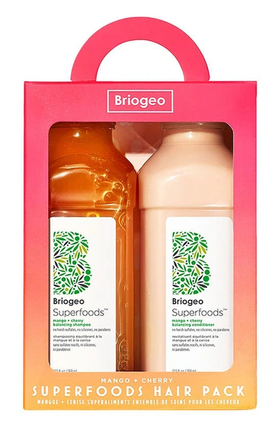 Briogeo Superfoods Mango + Cherry Balancing Shampoo + Conditioner Duo For Oil Control (2x369ml) In Default Title