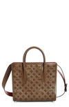 Christian Louboutin Medium Paloma Studded Leather Satchel In Silex/ Silex Lucido