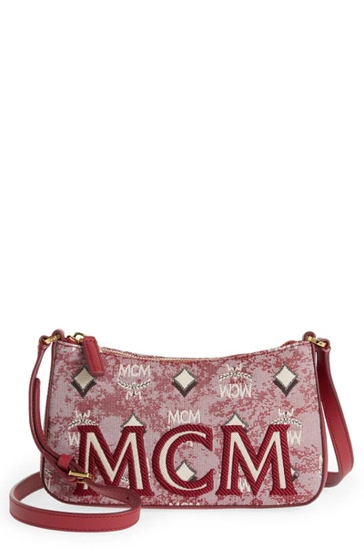 Mcm Mini Vintage Jacquard Shoulder Bag In Red | ModeSens