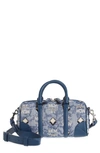 MCM MINI BOSTON VINTAGE JACQUARD SATCHEL,MWBBATQ02