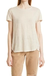 Frame Easy True Organic Linen T-shirt In Stone