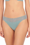 NATORI INTIMATES BLISS PERFECTION ONE-SIZE THONG,750092-OCEAN BREEZE/CHAISE MAUVE-O/S