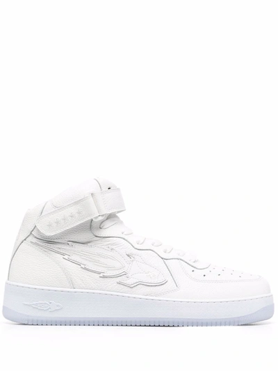 Enterprise Japan Ej Rocket High-top Leather Sneakers In White