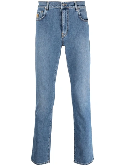 Moschino Teddy Straight-leg Jeans In Blue