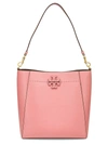 Tory Burch Women's Mcgraw Leather Hobo Bag In Pink Mango