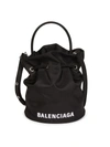 Balenciaga Women's Wheel Drawstring Bag In Black White