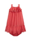 RALPH LAUREN BABY GIRL'S A-LINE DRESS WITH BLOOMERS,400014115499