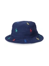 RALPH LAUREN BABY'S ALLOVER LOGO COTTON BUCKET HAT,400014115539