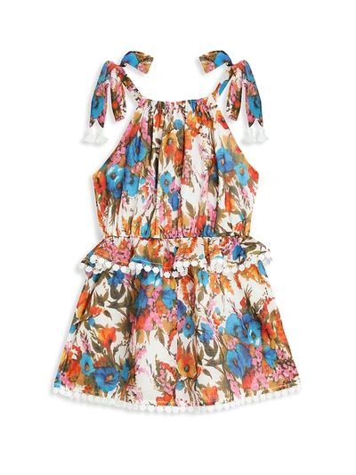 Zimmermann Kids' Baby's, Little Girl's & Girl's Estelle Tie Playsuit In Cream Floral