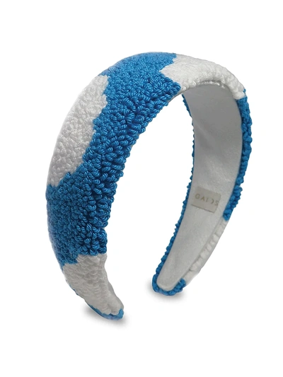 Gaios Contemporary Cloud Punch Headband In Blue White