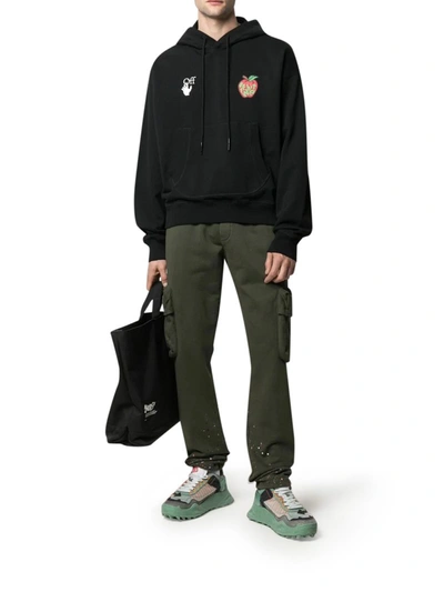Off-white Paint Splatter Track Trousers In Green