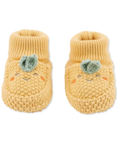 Carter's Baby Boys & Girls Turnip Crochet Booties In Yellow