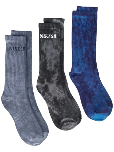 Nike Everyday Plus Tie-dye Socks Set In Multicolour