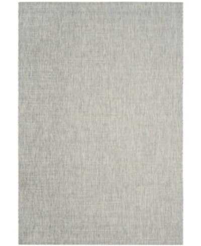 Safavieh Courtyard Cy8576 Gray And Turquoise 4' X 5'7" Sisal Weave Outdoor Area Rug