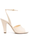 Saint Laurent Scandale Ankle Strap Sandal In Nude