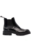 CHURCH'S STUDDED BROGUE-DETAIL CHELSEA BOOTS