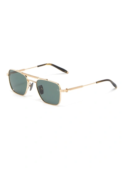 Akoni Eyewear 'europa' Square Aviator Sunglasses In Green