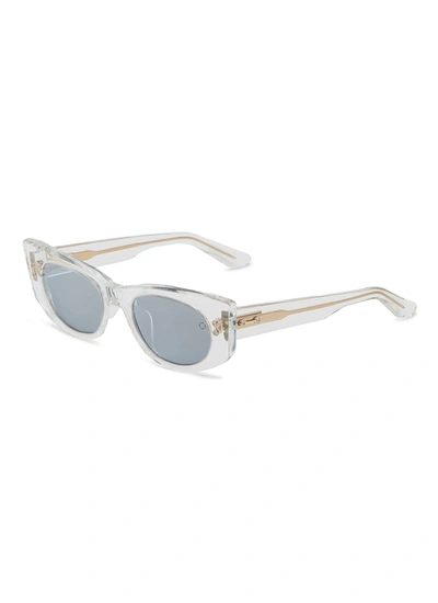 Akoni Eyewear 'aquila' Acetate Oval Frame Sunglasses In Neutral