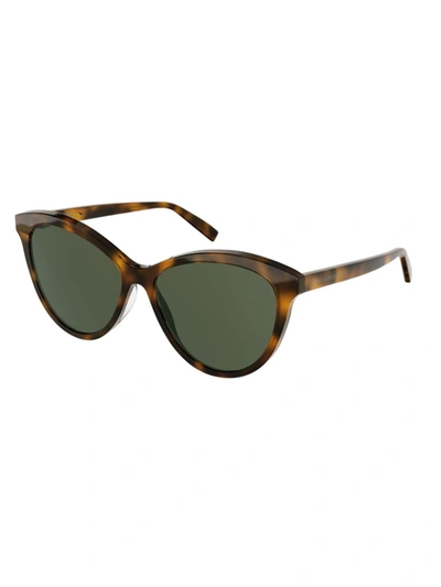 Saint Laurent Sl 456 Sunglasses In Havana Havana Green
